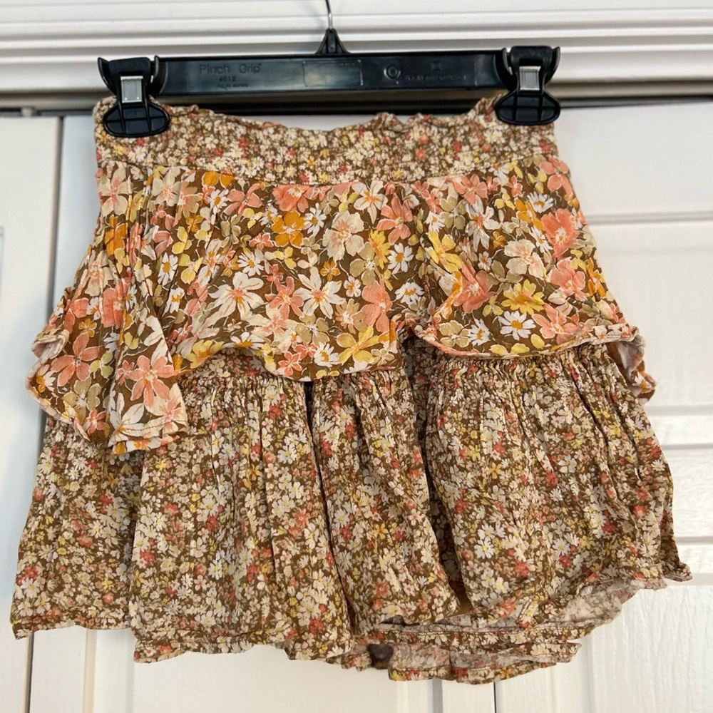 American Eagle Floral Layered Ruffle Skort